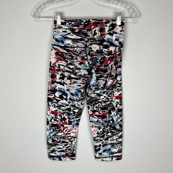 Lululemon Womens Wunder Under Hi Rise 1/2 Tight Culture Clash Multi Black size 4 - Picture 6 of 11